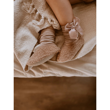 Detské teplé papuče Soft coral