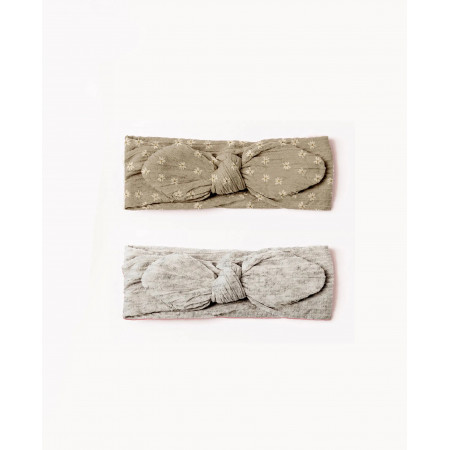 Detské bavlnené čelenky pre bábätká dvojbalenie Daisies