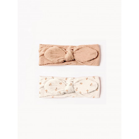 Detské bavlnené čelenky pre bábätká dvojbalenie Buds