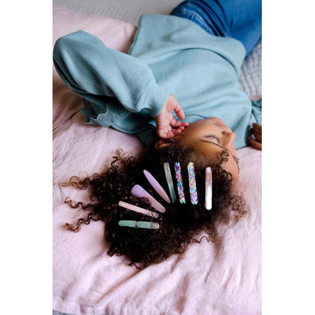 2 detské živicové spony do vlasov: 6,9 cm x 0,7 cm