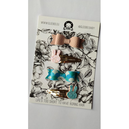 Sponky mini mašľa: 5,8 cm x 1,8 cm