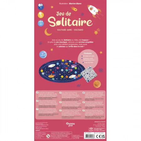 AUZOU - svietiaca spoločenská hra vesmírny Solitaire AUZOU - svietiaca spoločenská hra vesmírny Solitaire