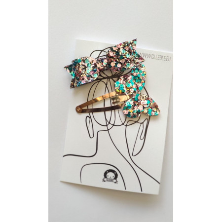 Sponky do vlasov pre deti 2 ks Glitter Butterfly