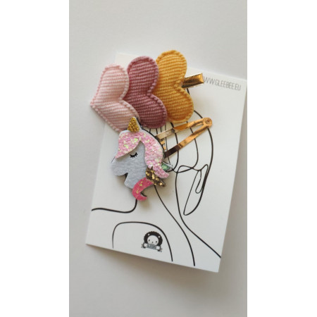 Sponky do vlasov pre deti Srdiečka