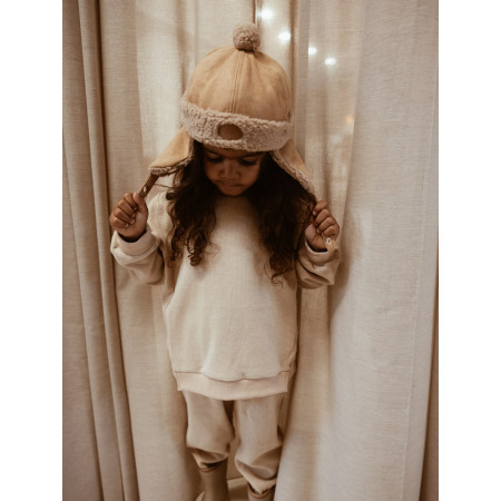 Zimná čiapka pre deti. hnedá Aviator Ivory