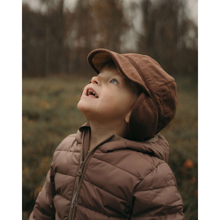 Zateplená šiltovka pre deti hnedá