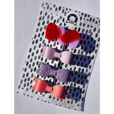 Sponky do vlasov SQUIZLE RED ručne vyrobené