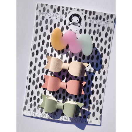 Sponky do vlasov SQUIZLE PASTEL ručne vyrobené