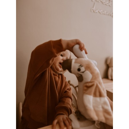 Plyšový opakovací papagáj hnedý