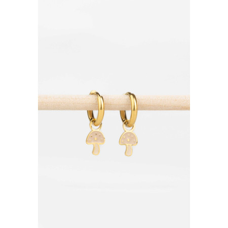 MRS. ERTHA Náušnice z chirurgickej ocele pozlátené 18k zlatom