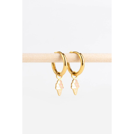 MRS. ERTHA Náušnice z chirurgickej ocele pozlátené 18k zlatom