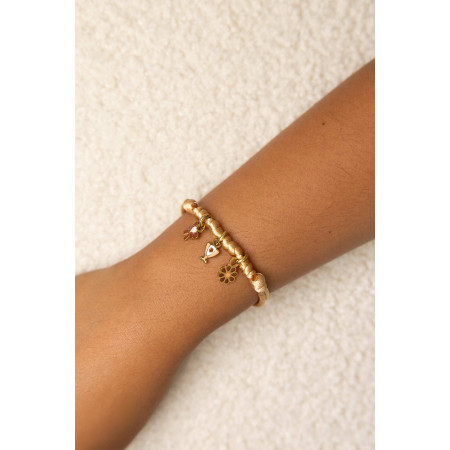 Prívesok z chirurgickej ocele Hnedý kvietok na náramok