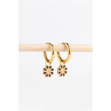 Prívesok z chirurgickej ocele Hnedý kvietok pre deti