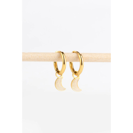 Zlatý prívesok z chirurgickej ocele Mesiačik