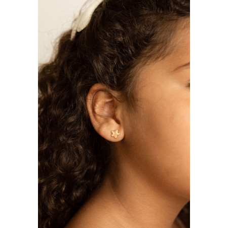 Pozlátené detské náušnice z chirurgickej ocele