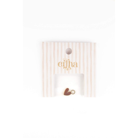 Zlatý prívesok Srdiečko na náušnicu z chirurgickej ocele - set