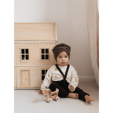 Drevená hračka na ťahanie psík darček pre batoľa