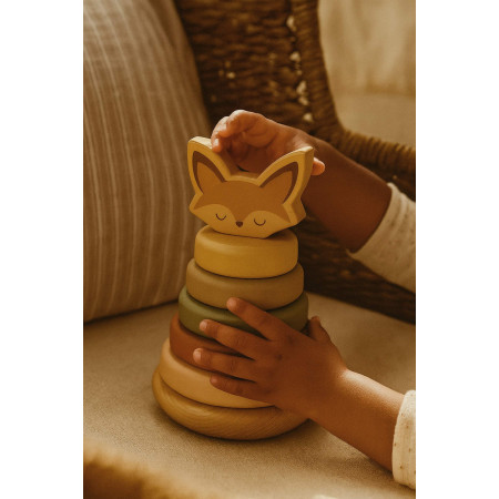 MRS. ERTHA – Drevené navliekacie krúžky Líška