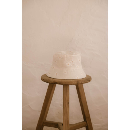 Detský obojstranný klobúk z prémiovej bavlny - Kvietky | NJU Brands