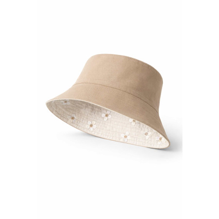 Detský obojstranný klobúk z prémiovej bavlny s kvetinovým vzorom