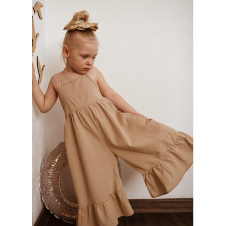 Dievčenský bavlnený overal na ramienka s volánom | NJU Brands